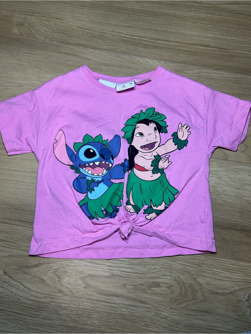 Disney Pink Lilo & Stitch Hula Tie-Front Tee
